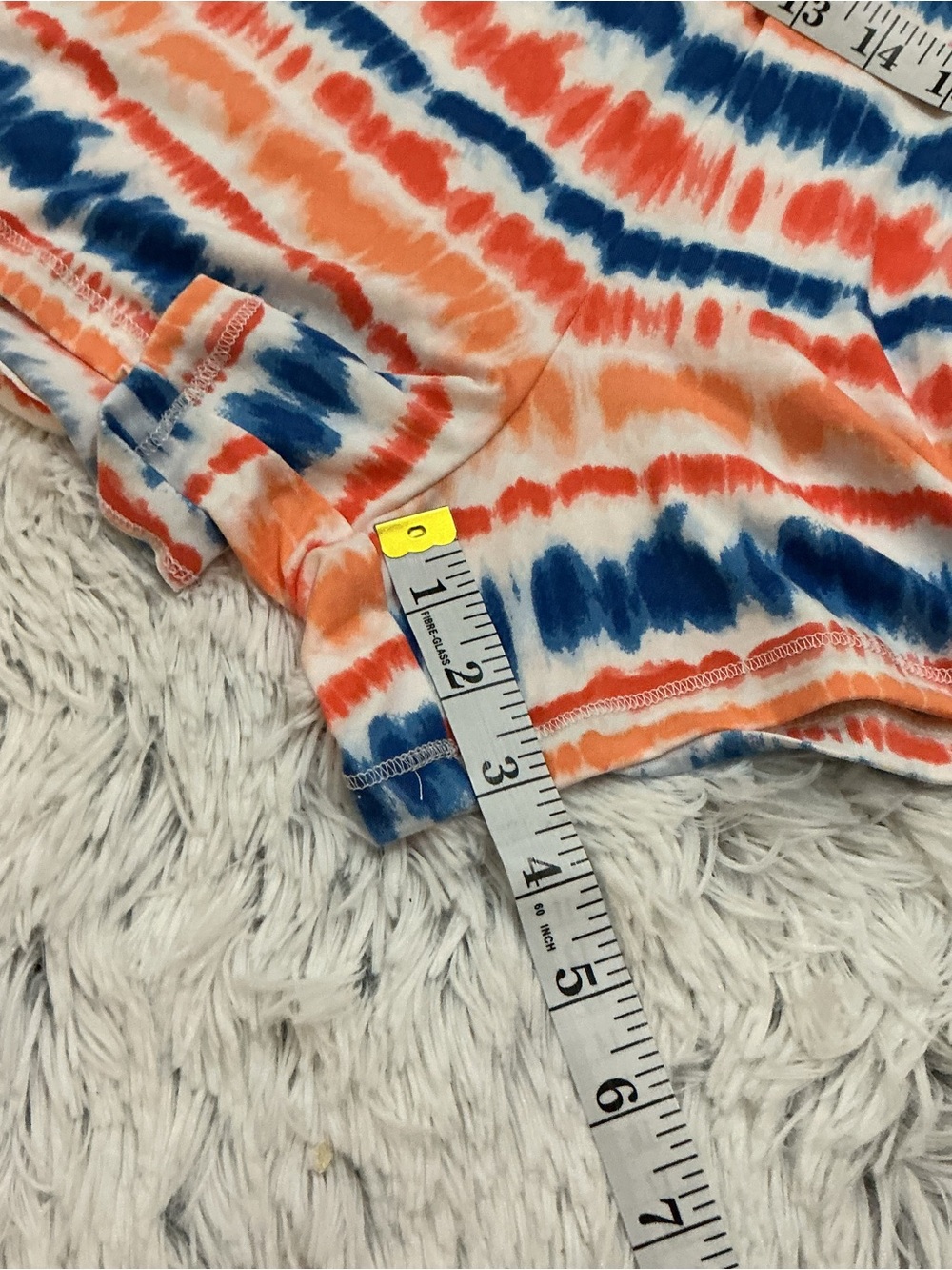 Cuddl Duds 2X Plus Size Lounge Set Coral Tie Dye Shorts Top & Matching Headband - Picture 5 of 14